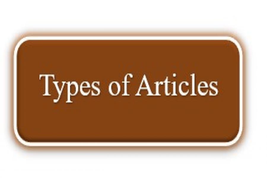 Types of Articles Accepted by the Conference